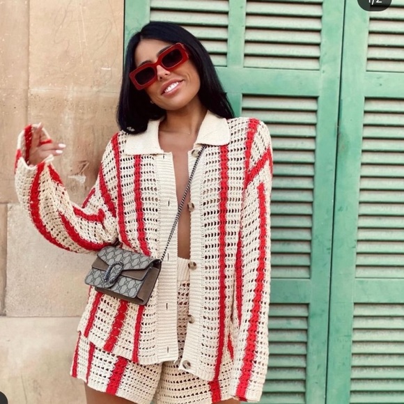 Zara Sweaters - Zara knit jacket and shorts set